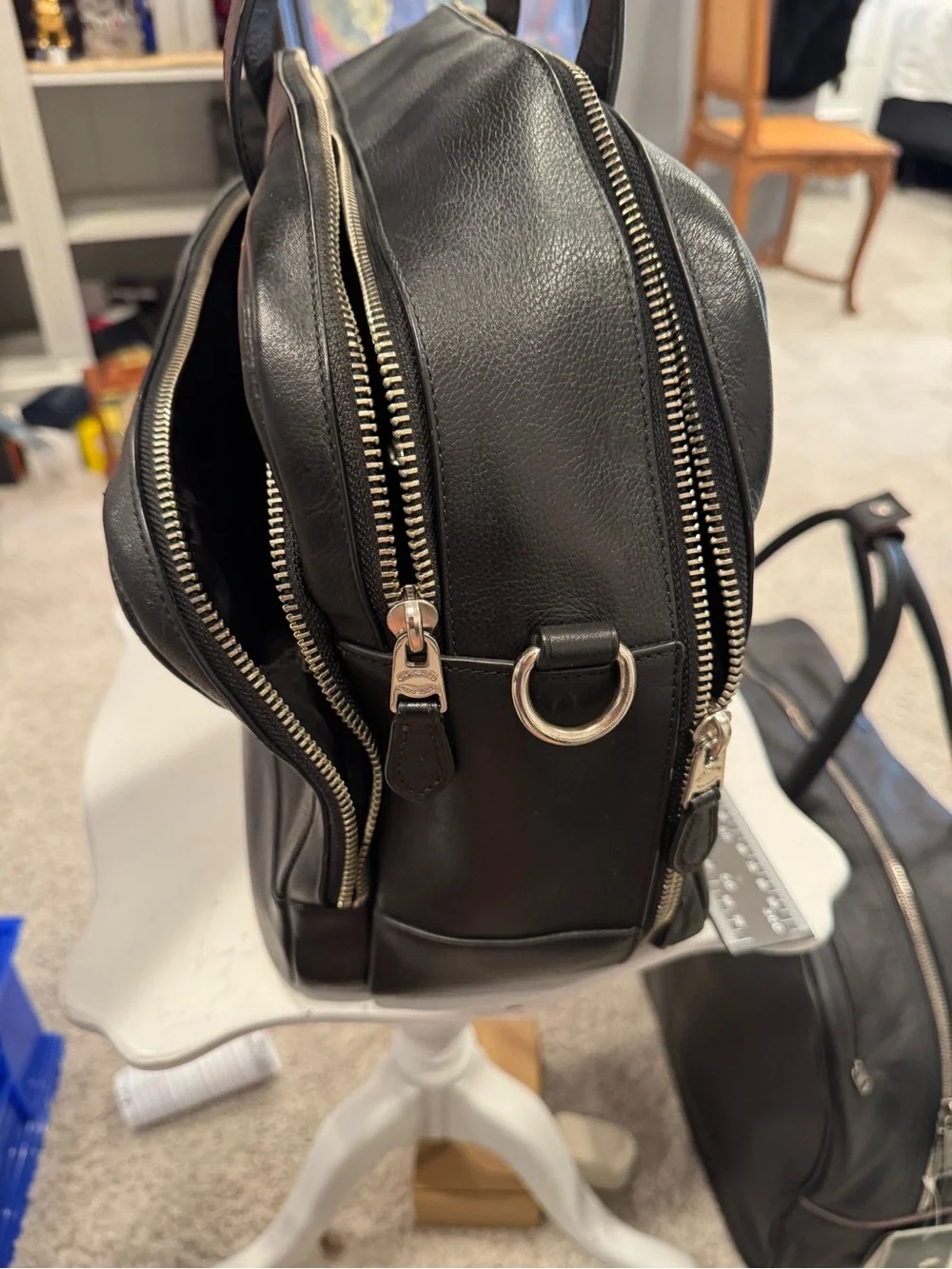 Coach Black Leather Laptop Briefcase